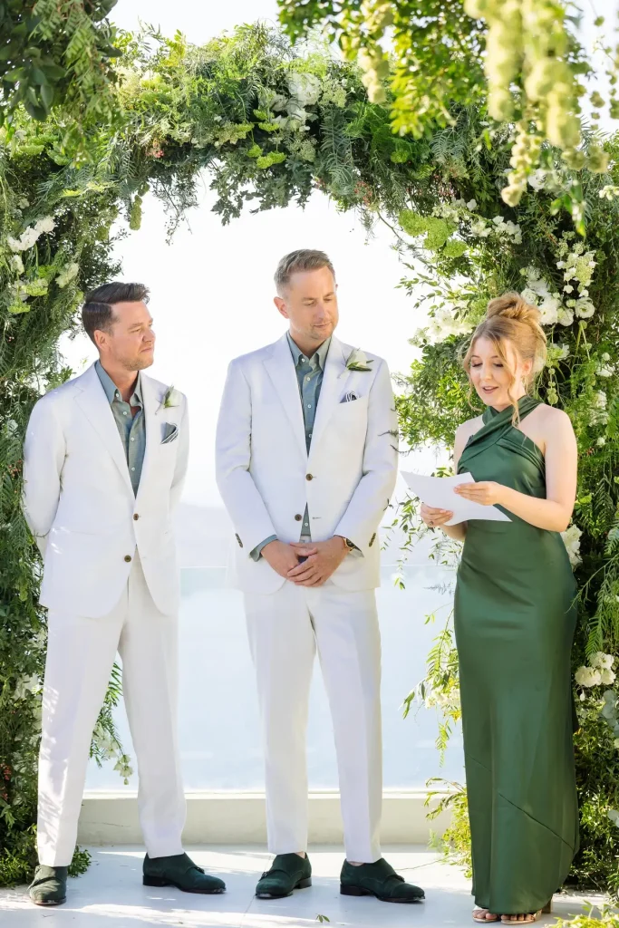 green theme samesex wedding santorini greece jpg 7