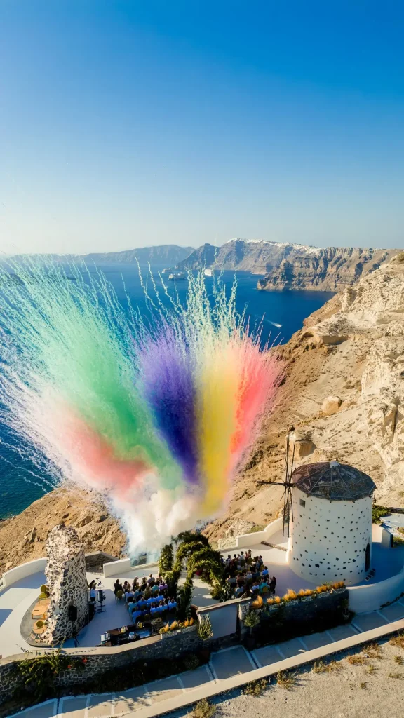 green theme samesex wedding santorini greece jpg 8