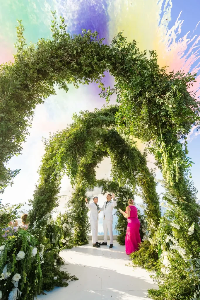 green theme samesex wedding santorini greece jpg 9