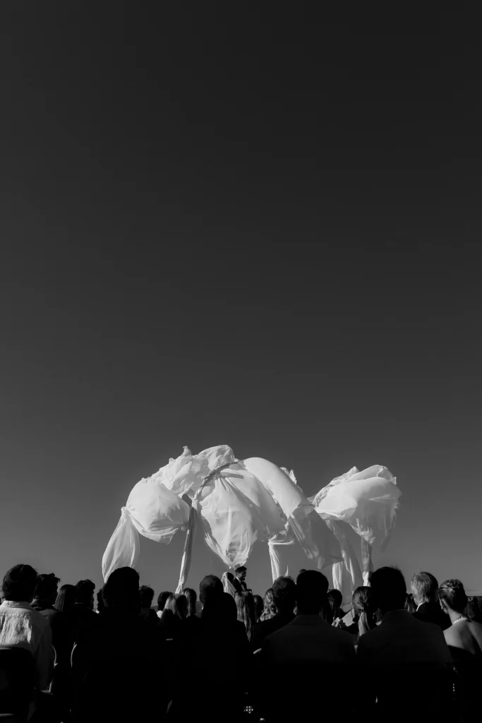 modern luxury wedding ceremony santorini caldera15jpg