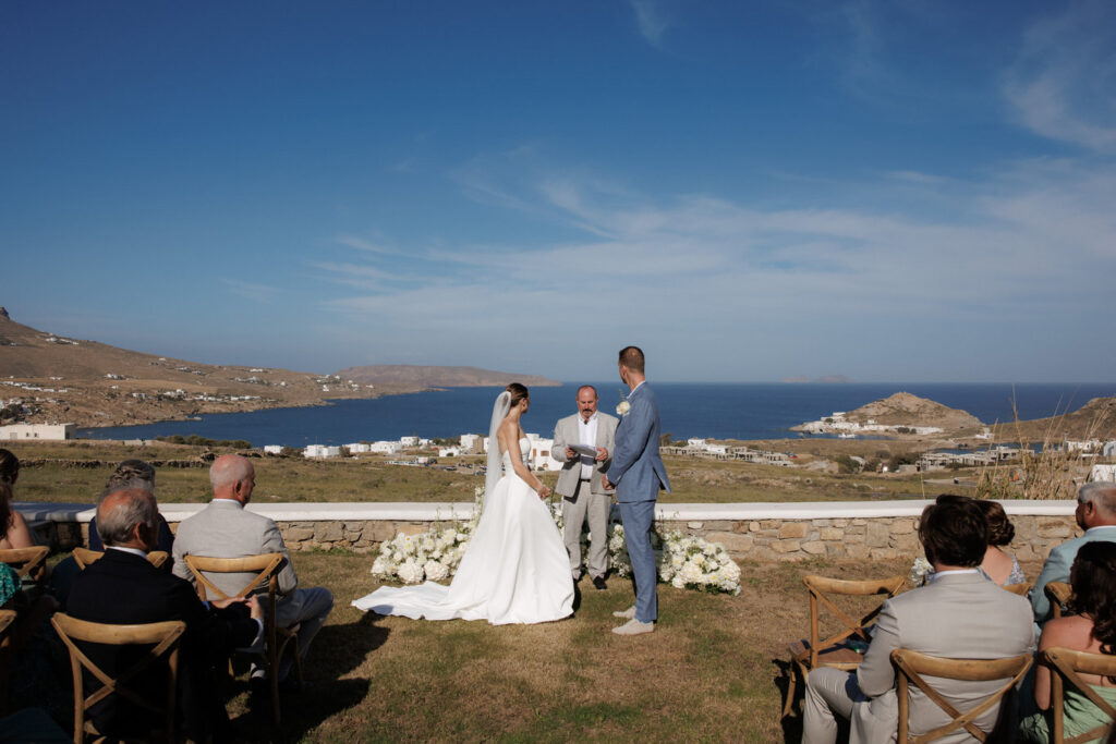 Wedding ceremony in Mykonos